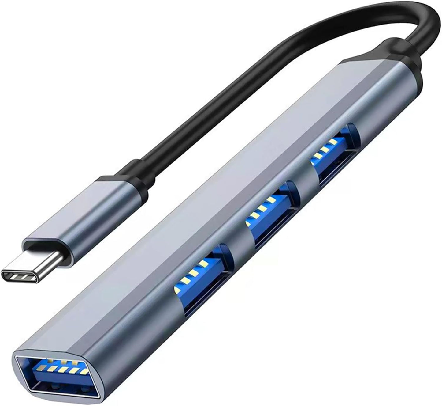 USB C 3.0 Hub, 4Port USB Hub Splitter Expander 5Gbps, for Laptop, PC, Flash Drive, HDD, Console, Printer, Camera, Keyborad, Mouse