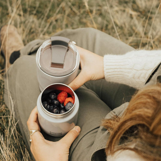 BOTTLE BOTTLE Stainless Steel Tumblers with Handle, Insulated Tumblers with 2 Lids, 22oz 2IN1 Coffee Cup for Home Office and Party, Travel Cups for Woman and Man as Gifts(Gray)